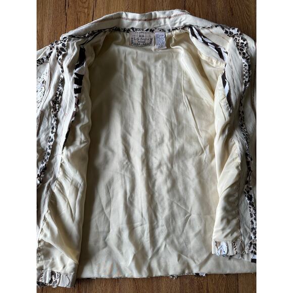 Life Style Boho Vtg Animal Print Jacket Size X Large - Picture 8 of 9